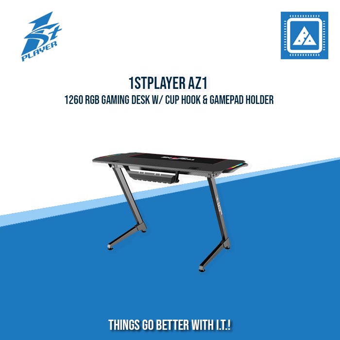 1STPLAYER AZ1-1260 RGB GAMING DESK W/ CUP HOOK & GAMEPAD HOLDER 1STPLAYER AZ1-1260 RGB GAMING DESK W/ CUP HOOK & GAMEPAD HOLDER